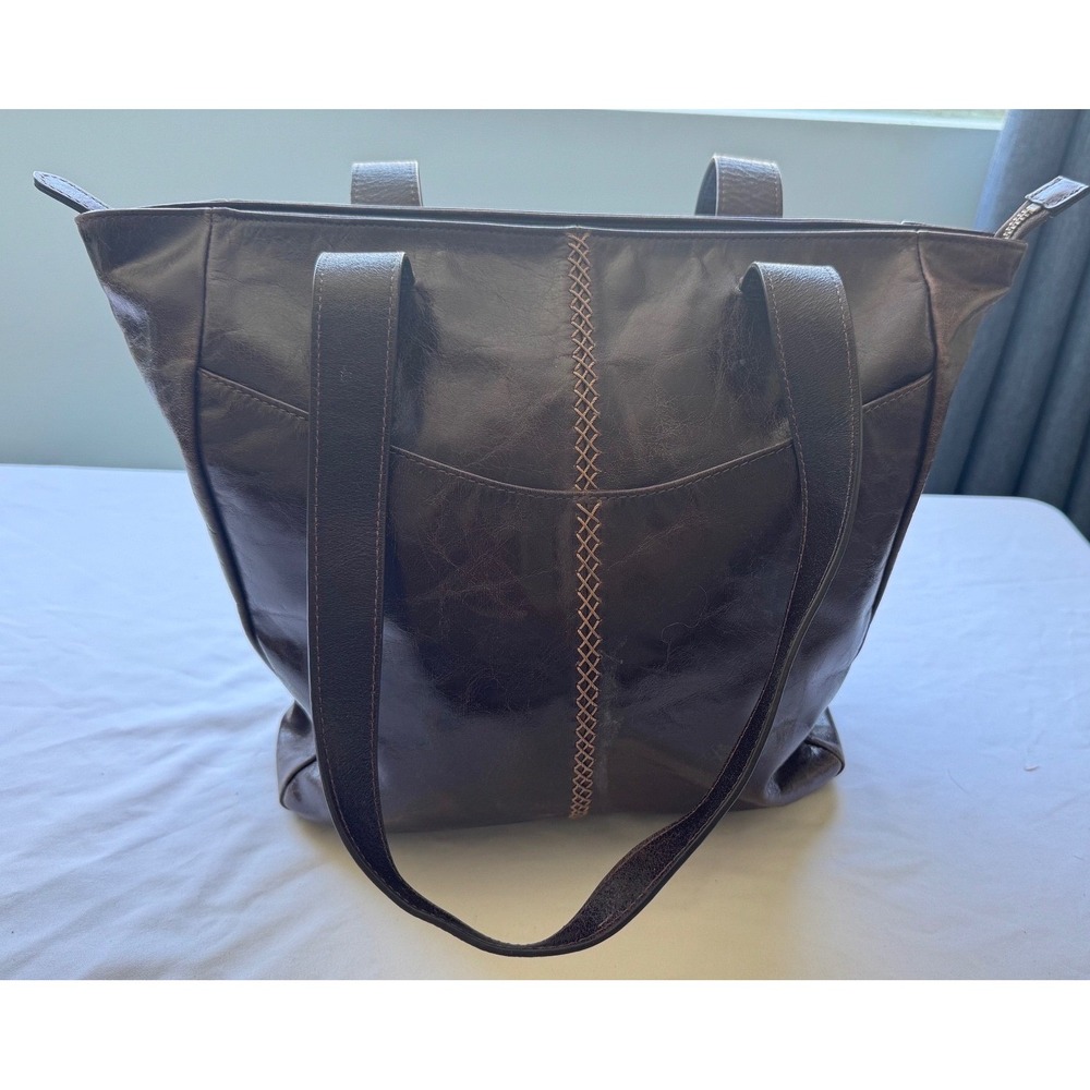 Vintage Leather Tote Brown Leather National Geographic Cow Leather Shoulder Bag
